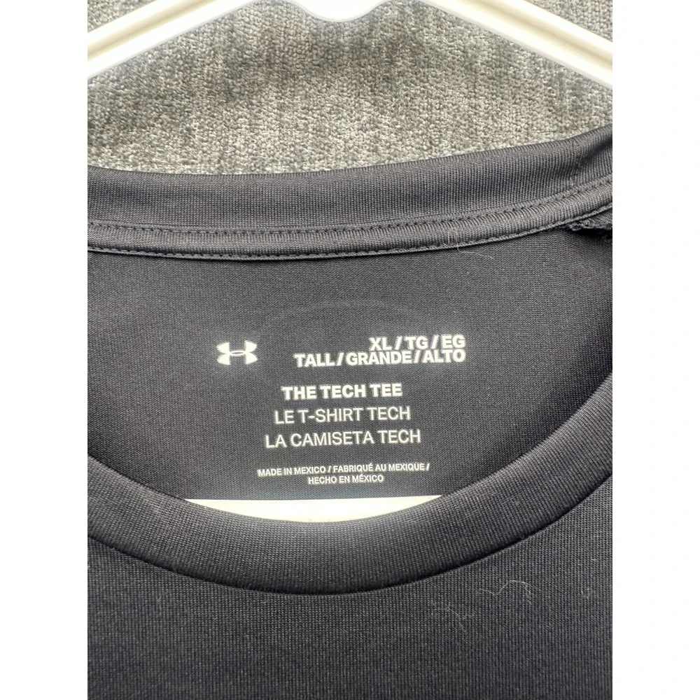 Under Armour Tech T Shirt‎ Mens XL Black Loose Fit Moisture Wicking Performance